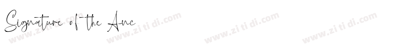 Signature of the Anc字体转换